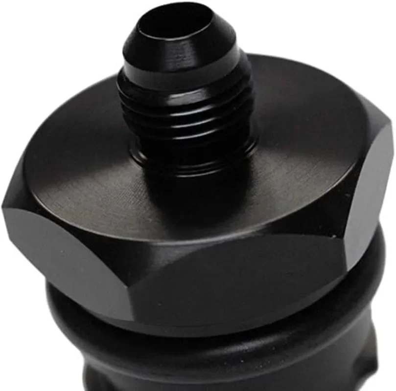 Billet Black Aluminum Valve Cover Oil Cap W/-10 AN Fitting for LS LSX LS1 LS2 LS3 LS6 LS7 Fuel Supply System AN6 AN8 AN10