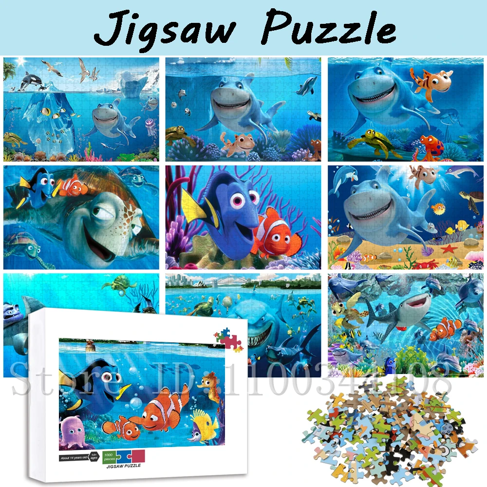 Disney findet Nemo Puzzles Fisch Tier Cartoon Puzzles Eltern-Kind interaktives Spiel Spielzeug handgemachtes Geschenk