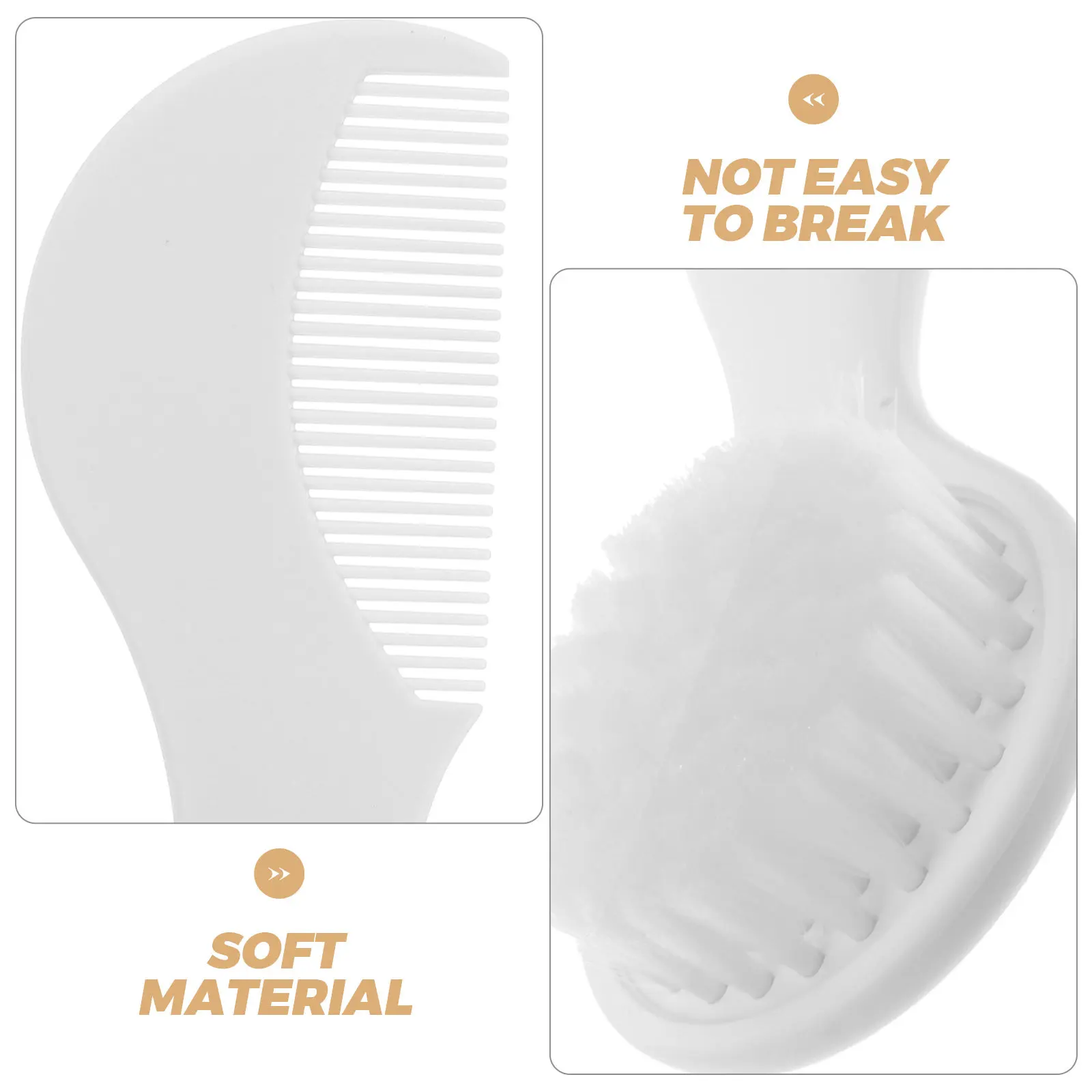 2Pcs Infant Hair Brush Comb Set Newborn Friendly Soft Bristle Cradle Cap Removal Scalp Cleaner Soothing Massage Baby Essentials