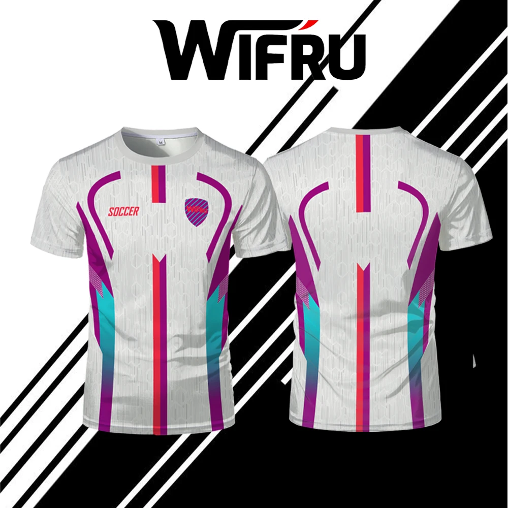 

Summer New WIFRU Sports T-shirt Outdoor Fashion Youthful Vitality Football Uniform Summer Breathable Quick-drying Loose T-shirt