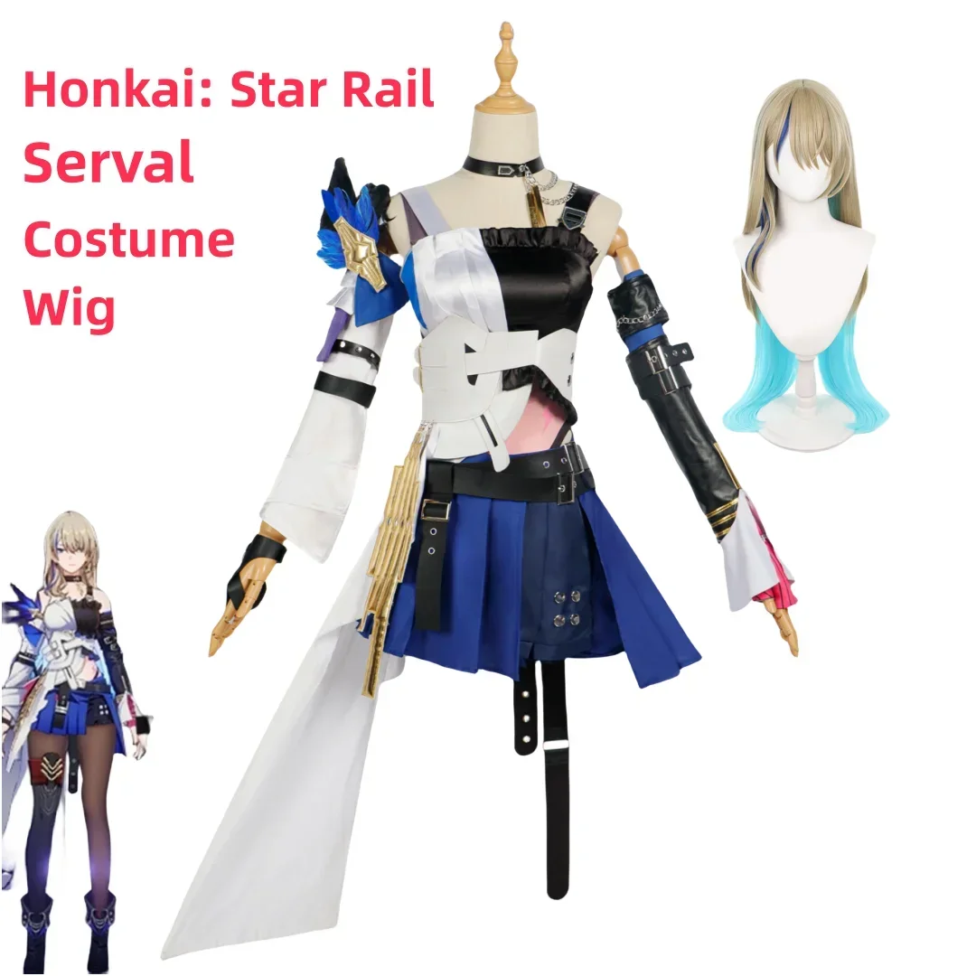 Costume de Cosplay du Jeu Honkai Star Rail Serval, Vêtements d'Halloween pour Femme