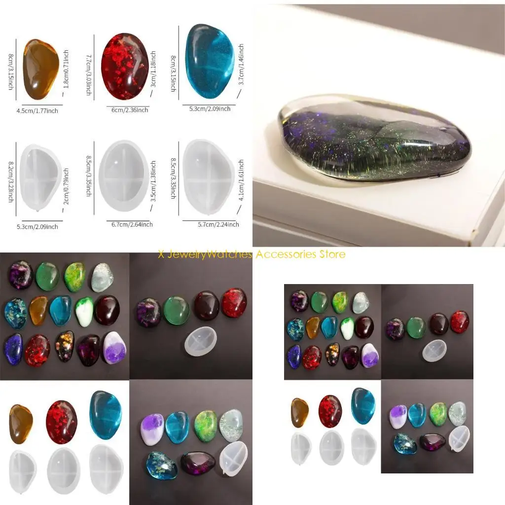 

31KD Handcraft Lovers Stone Sturdy Silicone Molds Set for Unique Decorations 3pcs
