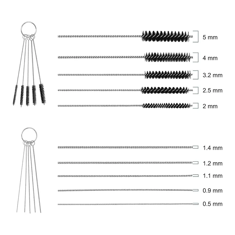 

B97A-6Pcs Набор для чистки аэрографа с чистящим горшком, набор нейлоновых щеток, иглами из нержавеющей стали, набор для чистки аэрографа