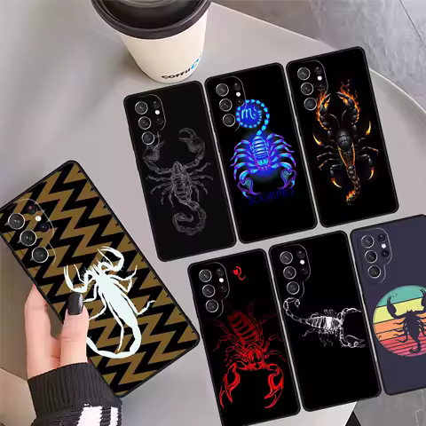 Scorpion Phone Case Cover Coque For Samsung Galaxy S24 Ultra 23 S22 Plus S21 FE S20 S8 S9 S10 Note 10 Pro Note 20