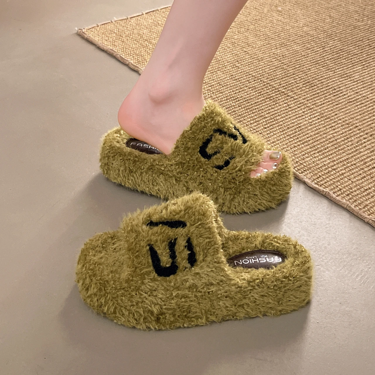Spring and Autumn Women's Best-Selling Soft Skin Friendly Cotton Slippers 2026 New Fashion Round Toe Thick Sole Open Toe Slipper