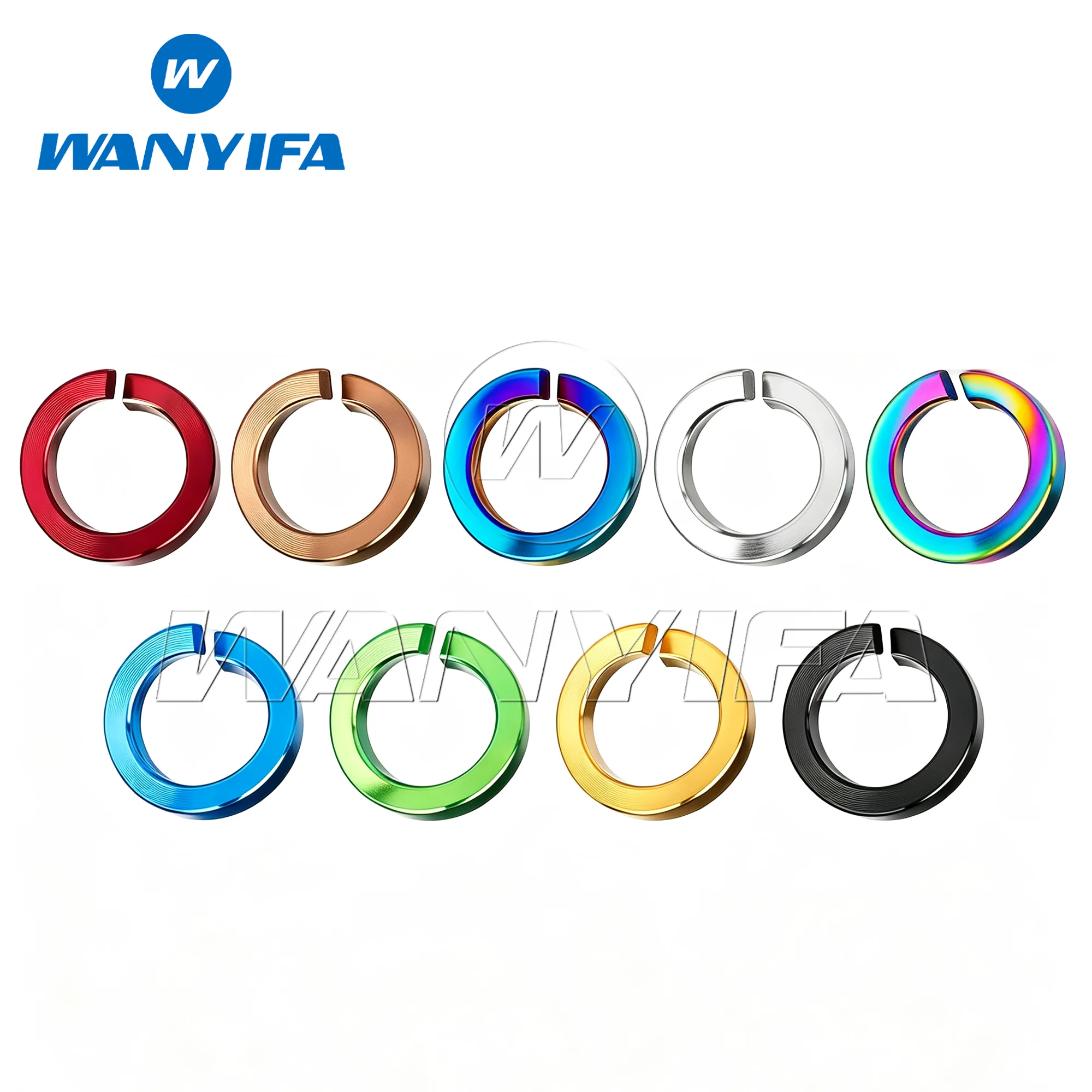 Wanyifa Titanium Washers M3/M4/M5/M6/M7/M8/M10 Slotted Lock Washers for Motorcycle and Bicycle Modifications