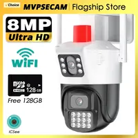 WIFI Camera 8MP 4K Dual-Lens PTZ Camera Human Detect 4MP Security Protection CCTV Camera Night Vision Video Surveillance iCSee