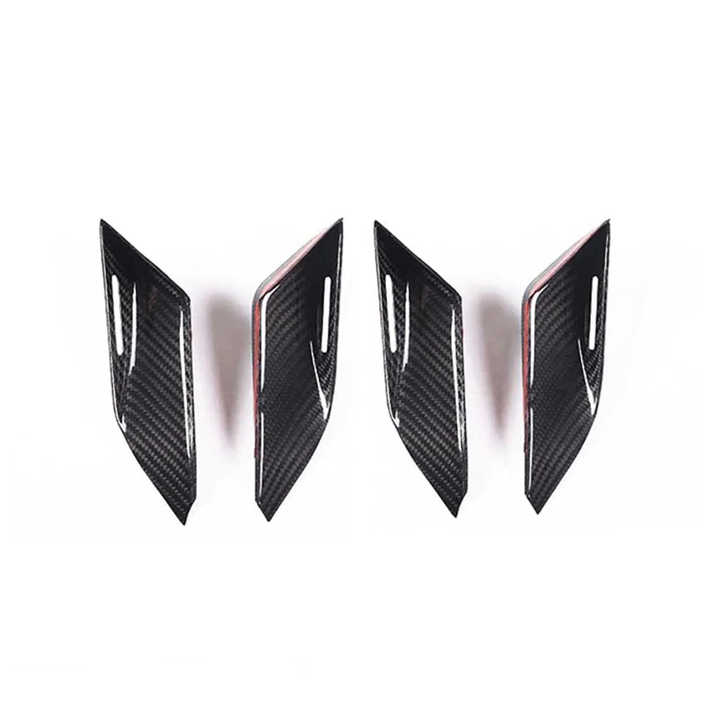 Suitable for 2022 Porsche Taycan 4-piece genuine carbon fiber interior door handle bowl trim
