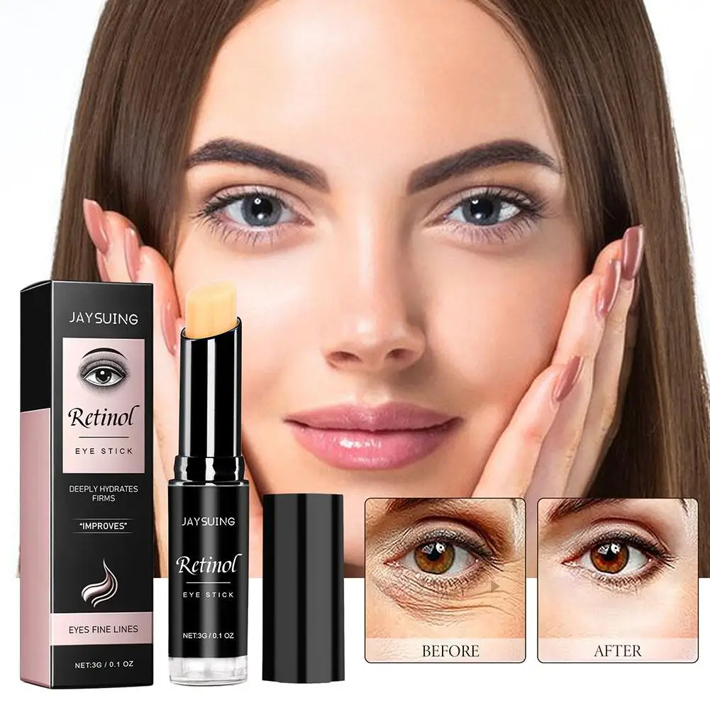 Retinol Eye Cream Stick Anti Puffiness Aging Dark Circles Remover Lines Reduce Fine Wrinkles Bags Eye Firming Eye Balm Lift Y1x1