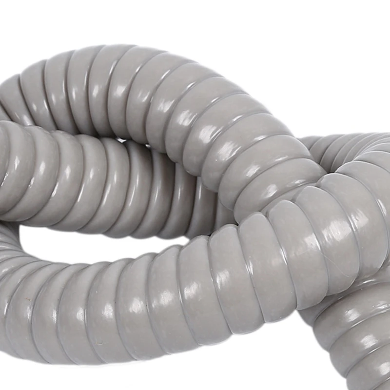 4Pcs Plastic Water Drain Pipe Hose 60Cm Long For Air Conditioner Gray