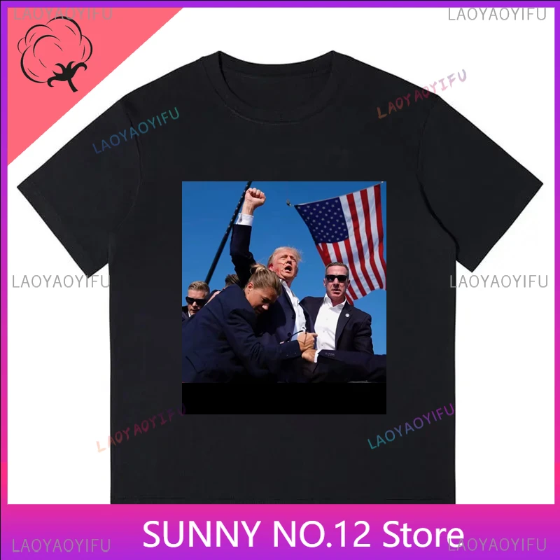 New President 2024 Tshirt Donald Funny Daddy's Home Pink Trump Take America Back Election The Return 100% Cotton Tops Men Women