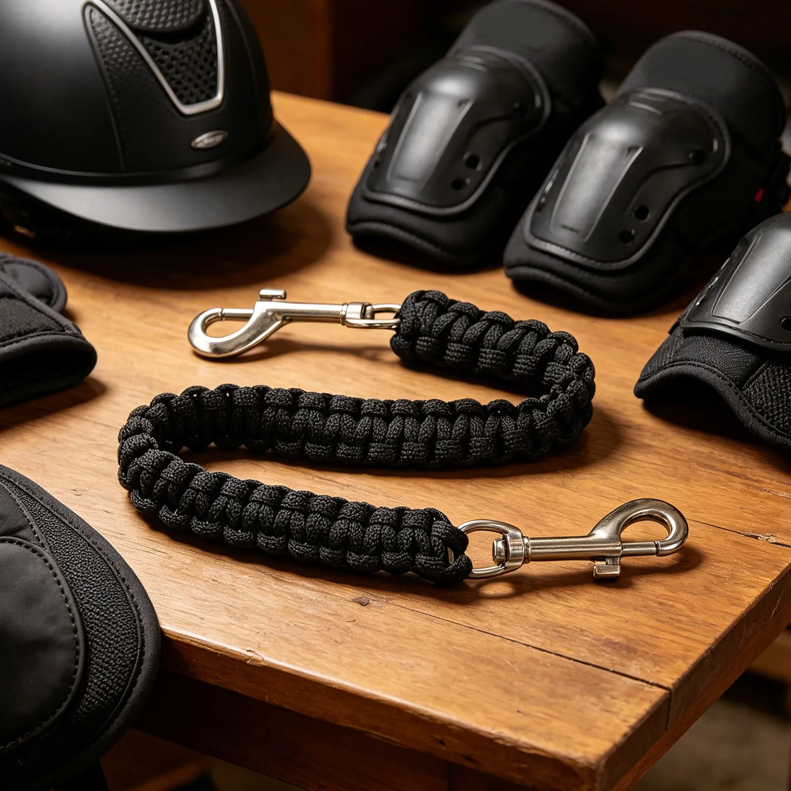 Braided Polyester Black English Saddle Grab Strap Balance Strap Horse Riding Stability Band Beginner Equestrian Seat Training