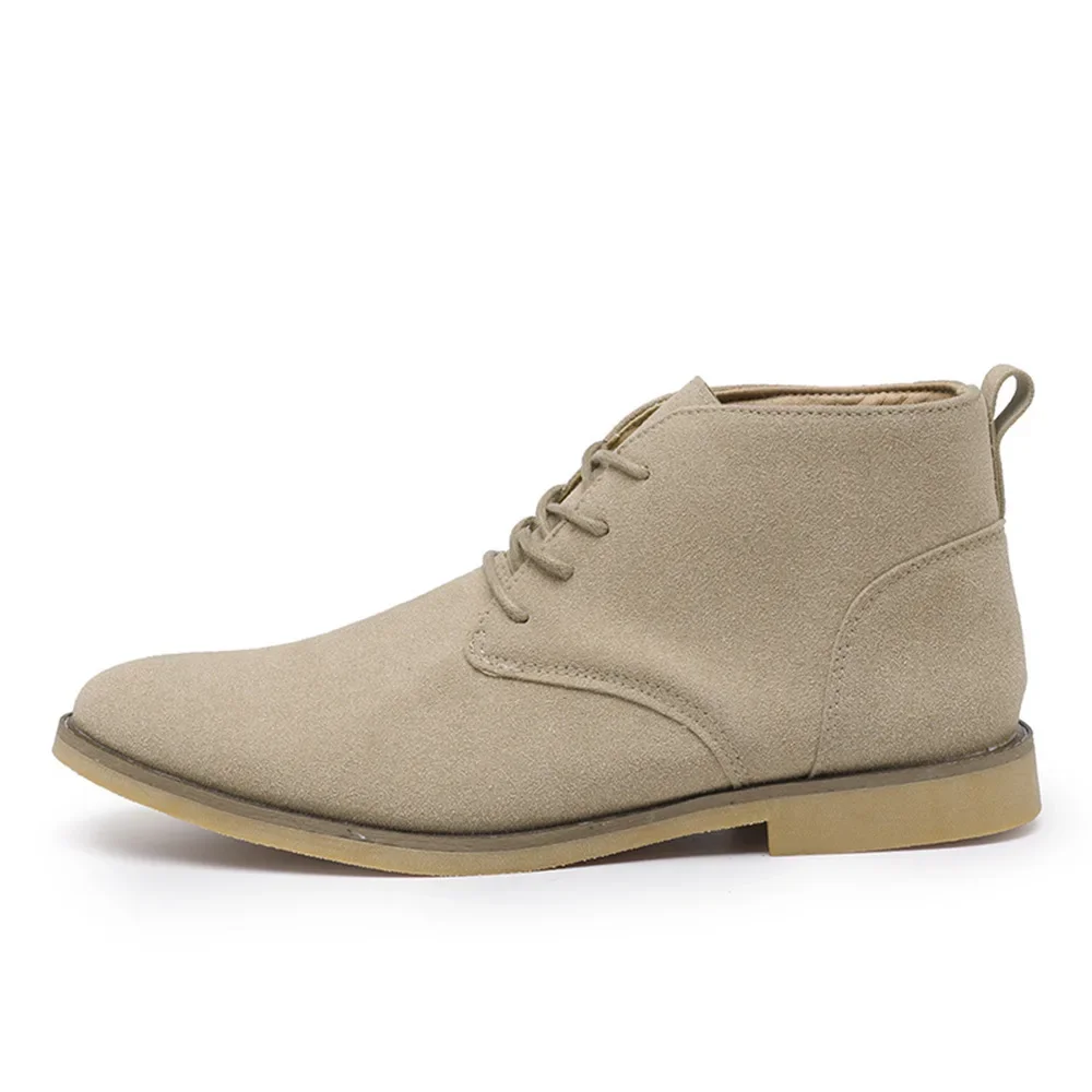 Britische Braune Chelsea-Stiefel für Herren, Hochgeschnittene Anzugschuhe, Bequeme Spitze Herren-Stiefeletten, Schnürstiefel für Männer – Detail 2