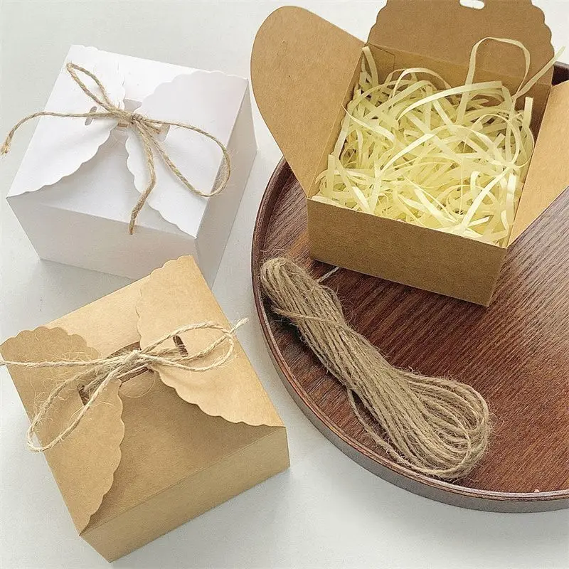 

10pcs 12×12×9cm Gift Box Candy Boxes Snack Boxes Wedding Favor Gift Box DIY Folding Packaging Bag Baby Shower Birthday Party