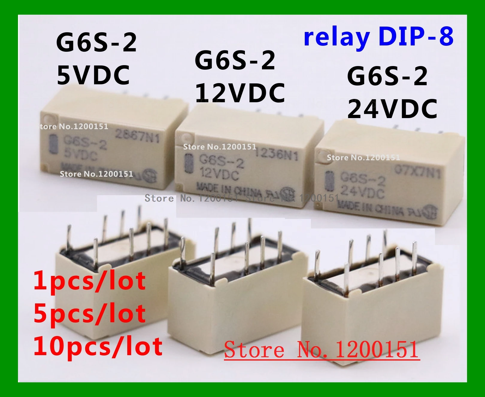 G6S-2-3VDC G6S-2-4.5VDC G6S-2-5VDC G6S-2-12VDC G6S-2-24VDC relay DIP-8