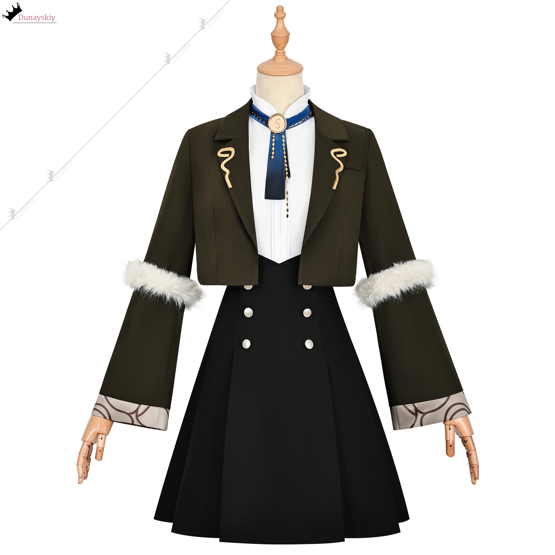 Juego de Anime Arknights operador Lappland disfraz de Cosplay abrigo infantil falda uniforme conjunto completo peluca mujer lindo traje de Navidad