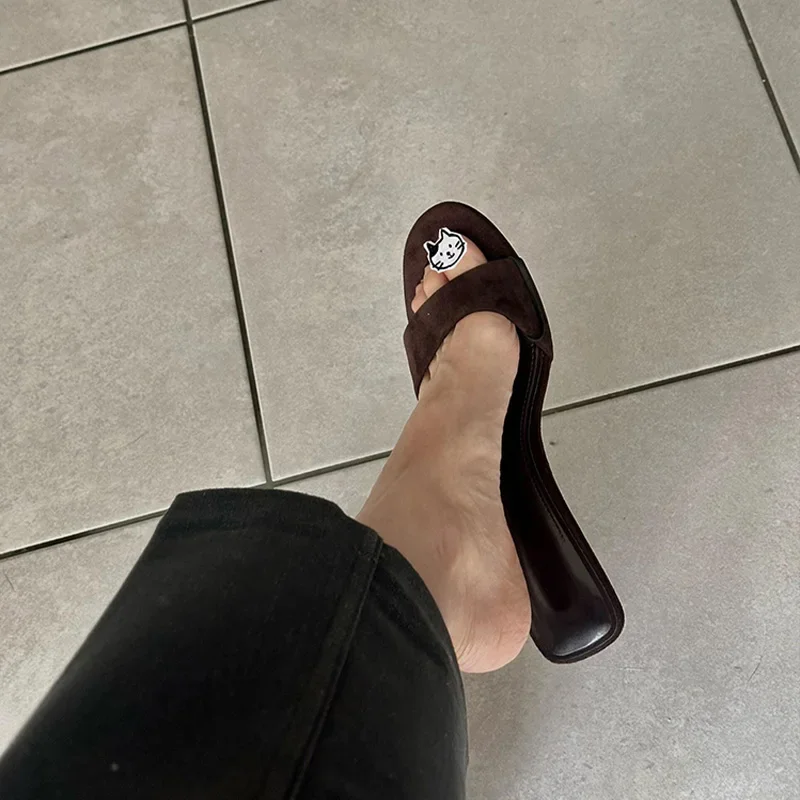 شباشب نسائية صيفية أنيقة مفتوحة من الأمام بكعب عريض أنيق وأحذية الحفلات المسائية للسيدات