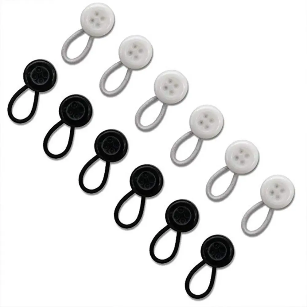 Extensor de botones de cuello de Metal, camisas elásticas flexibles, expansores de botones, extensor de cuello con hebilla alargada, 8 Uds.