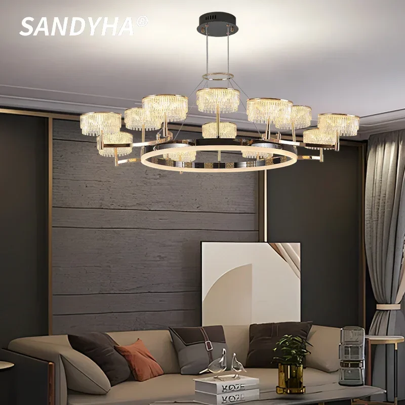 Nordic SANDYHA Living Room Led Pendant Light Is Suitable For Modern Dining Rooms Bedrooms Height Of Chandelier Can Be Adjusted