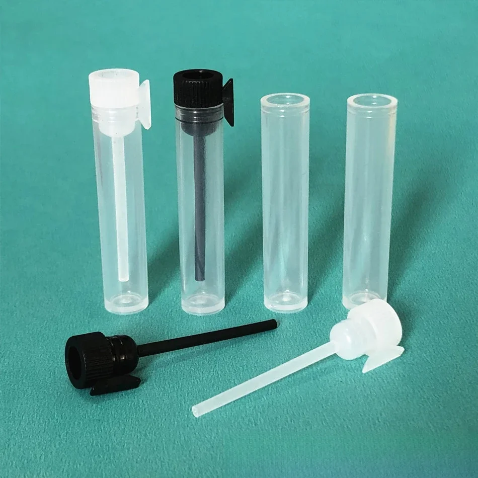 Direkt ab Werk 1ml Kunststoff-Testflasche Wimpernkleber-Teströhrchen Ätherisches Öl Aufbewahrungsfläschchen Mini-Probenflasche Stick-Typ – Detail 7