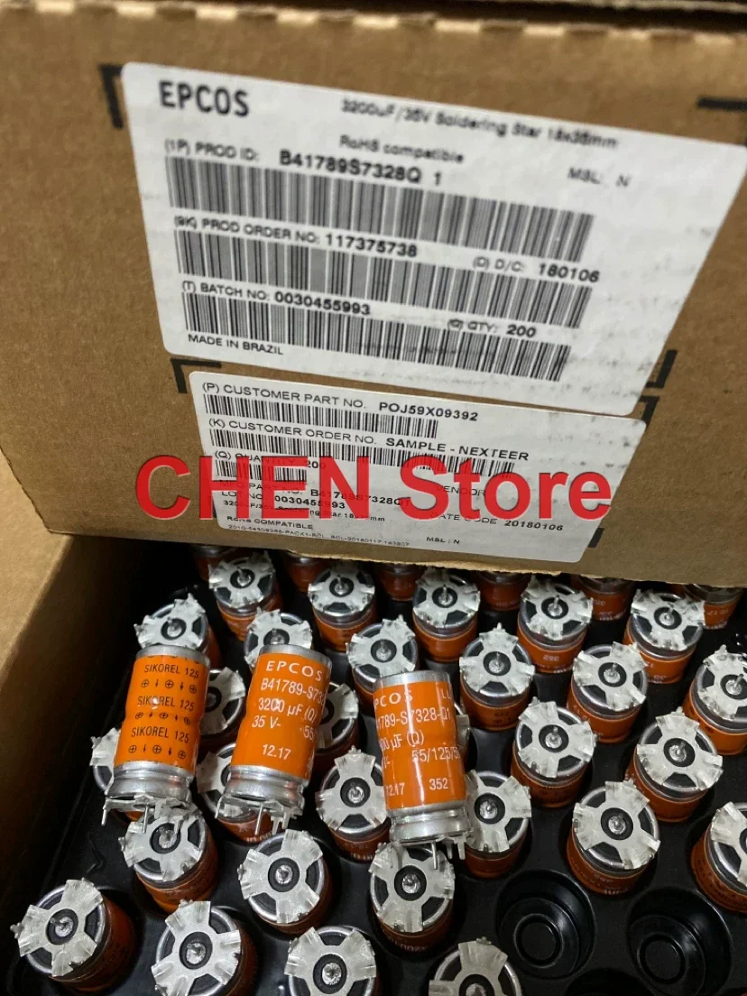 4PCS/10PCS original EPCOS B41789 35V 3200UF 18X35MM SIKOREL 125 axial electrolytic capacitor B41789S7328Q free shipping