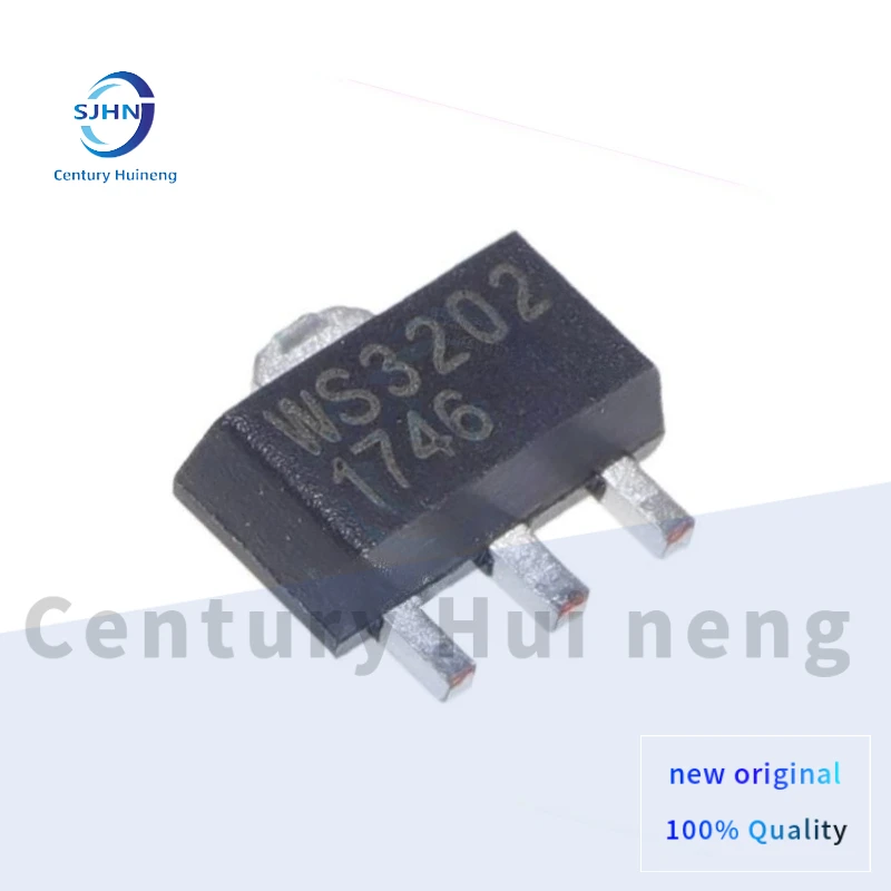10PCS/lot New Original WS3202K-3/TR WS3202 SOT-89 digital potentiometer voltage overload protector