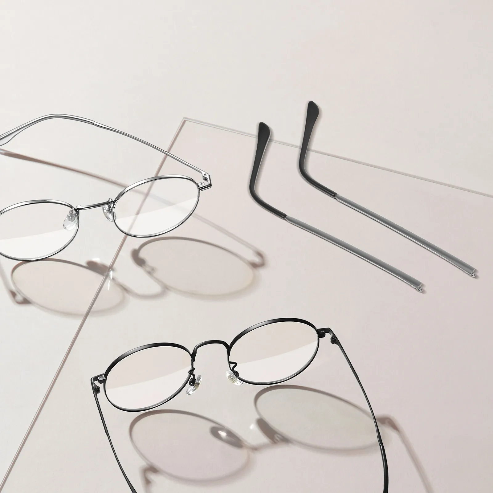1Pair Glasses Arm Legs Replacement Metal Universal Eyeglasses Parts Repair Kit Glasses Arm Replacement Accessories