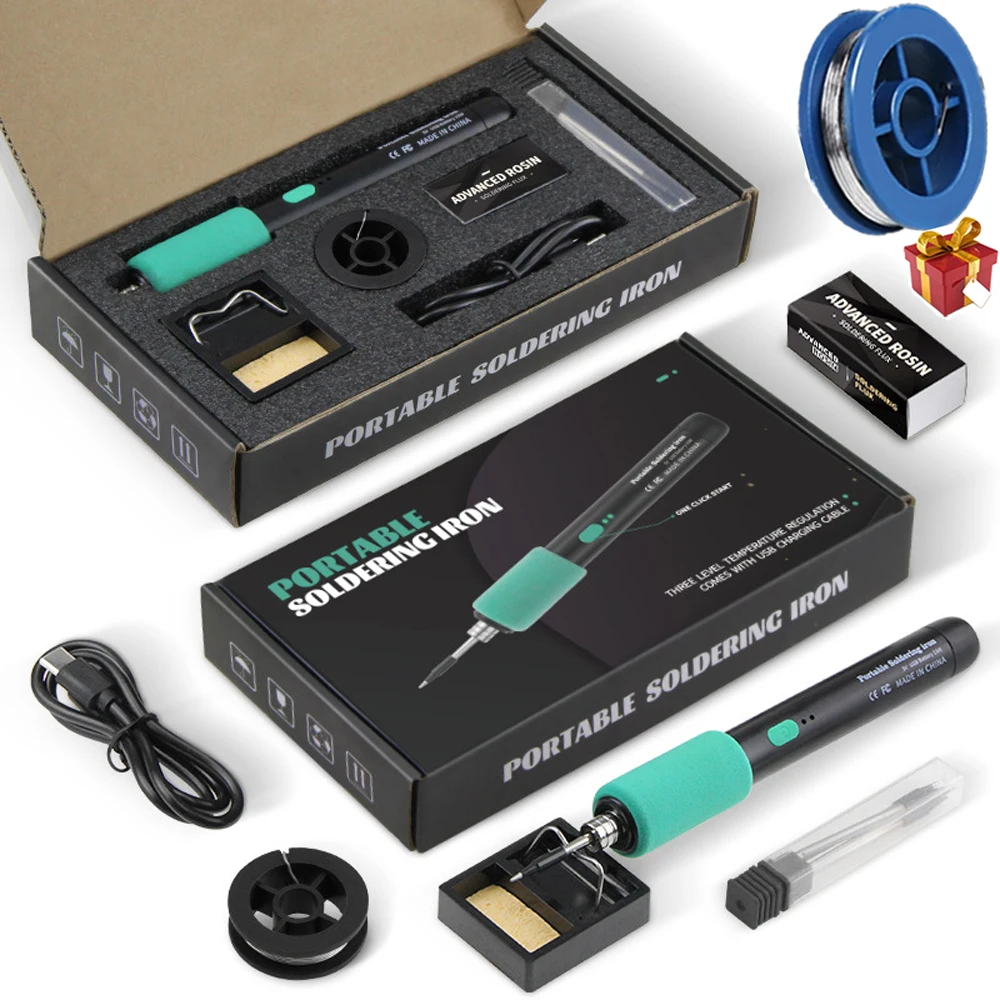 2026 USB Soldering Iron Tips Kit Heats up in 8 Seconds, Includes 3 Different Iron Tips for Different tasks Suitable DIY&Repair