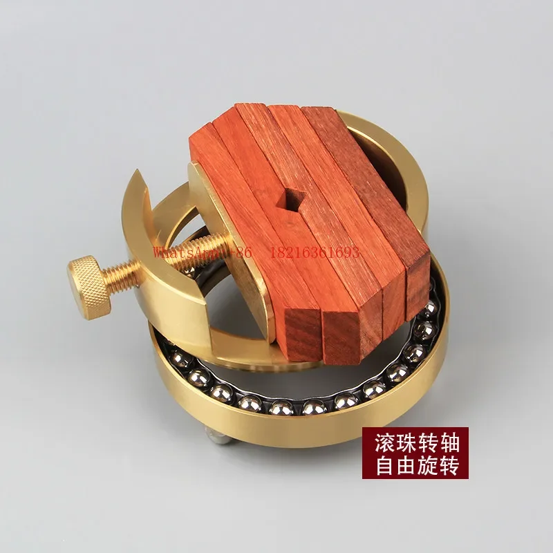 NEW2026 Seal Engraving Printing Bed 360° Rotating Metal Clip Stamp Tool Ink Pad Stone Fixing Beginner Set