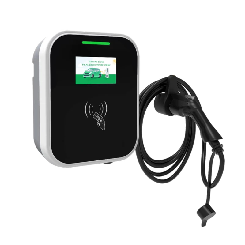 New 7kw 11kw 22kw Smart Wall-mounted EV Charger Fast Electric Vehicle Charging Station 32a Type 2 Wallbox for Home Use