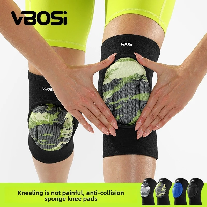 

VBOSi 1 Pair Protective Thick Sponge Knee Pads Knee Brace - High Elastic Non-Slip Basketball Volleyball Knee Sleeves Support