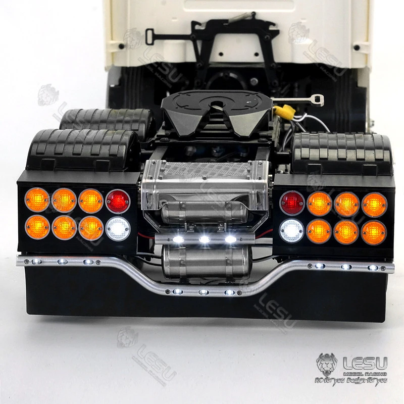 RC 1/14 LESU Metall-Heckleuchte für Tamiya Hydraulikbagger, Lader, Muldenkipper, MAN, VOLVO Anhänger, Kipper, DIY-Teile – Detail 1