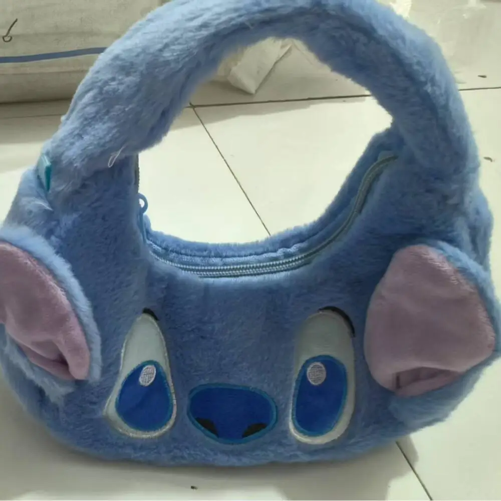 กระเป๋าสะพายข้างลายดิสนีย์สติทช์ ขนาด 21 ซม. แบบถือได้ สายสะพายไหล่ปรับได้ เนื้อผ้านุ่ม เหมาะสำหรับฤดูหนาว ของขวัญคริสต์มาสสำหรับเพื่อน