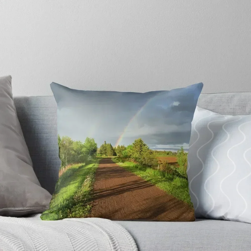 

Confederation Trail Rainbow Throw Pillow Pillow Covers Decorative New year Room decorating items Ornamental Pillow