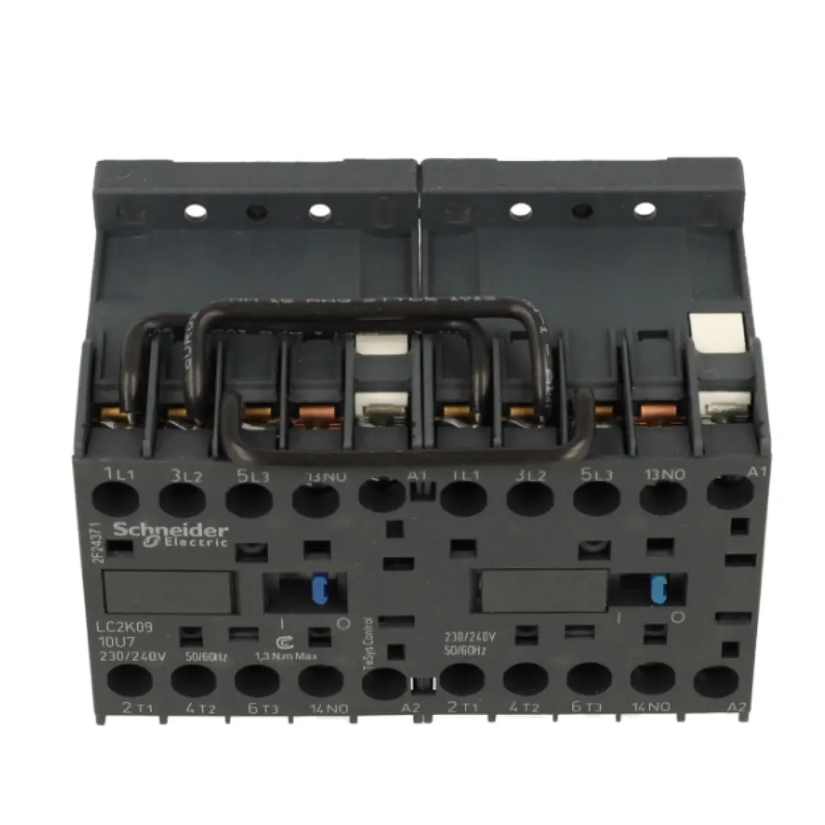 LC2K0910U7 reversing contactor - 3P - AC-3 = 440 V 9 A - 1 NO - 230...240 VAC coil
