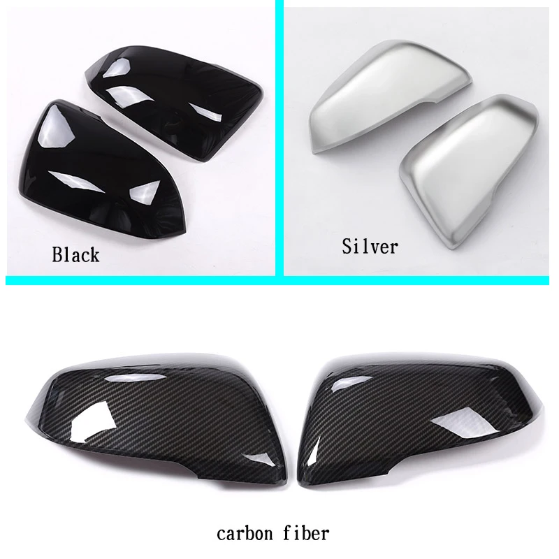 For Toyota GR Supra A90 2019-2022 ABS Silver/Carbon Fiber/Black Car RearView Mirror Protective Cover Stickers Car Accessories