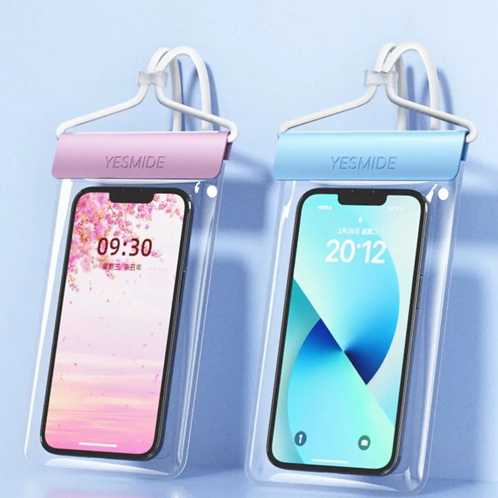 Touch Screen Waterproof Phone Case Under 7.2 inches Transparent Phone Pouch with Lanyard Phone Sealed Bag Swimming&Diving