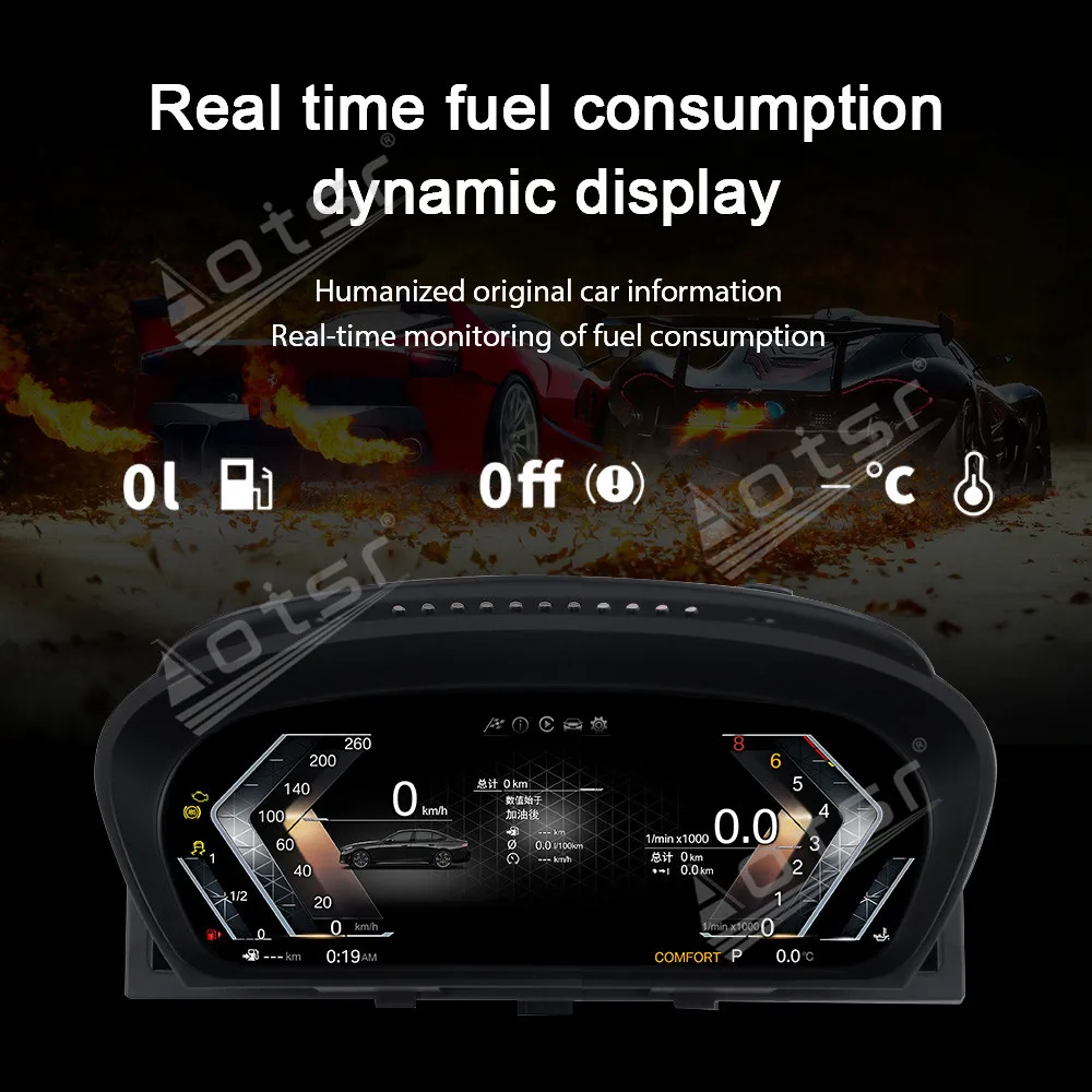 3D UI Carplay For BMW E70 E71 2006~2013 Digital Performance Display Dashboard LCD HD Speed Table Car Virtual Information
