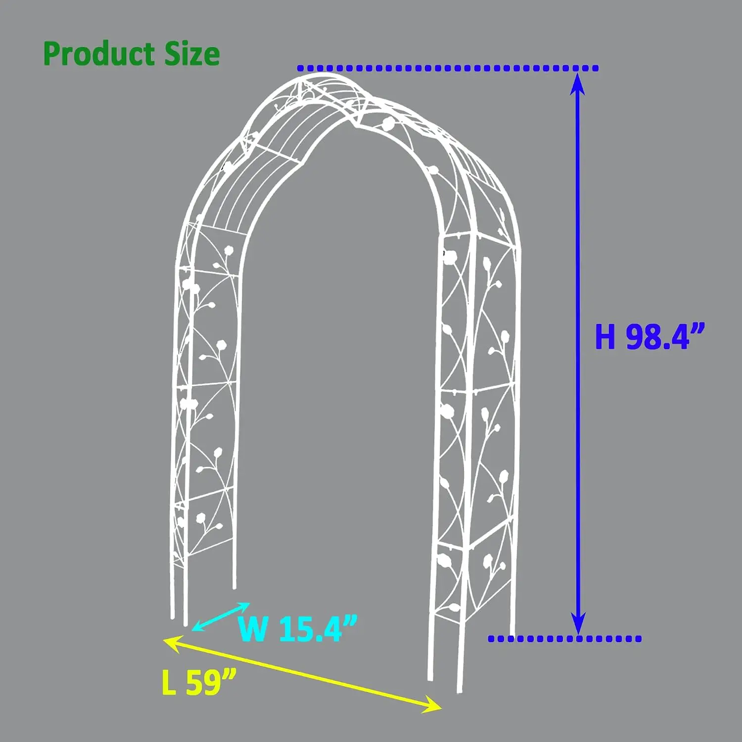 Metal Garden Arch 98.4