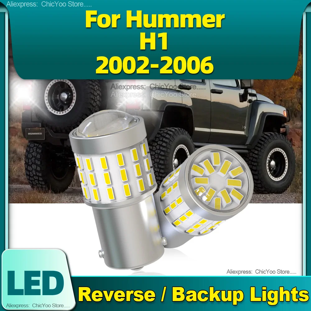 

2Pcs Car LED Reverse Light Canbus Backup Lamp 12V 1156 P21W BA15S High Bright 6000K For Hummer H1 2002 2003 2004 2005 2006