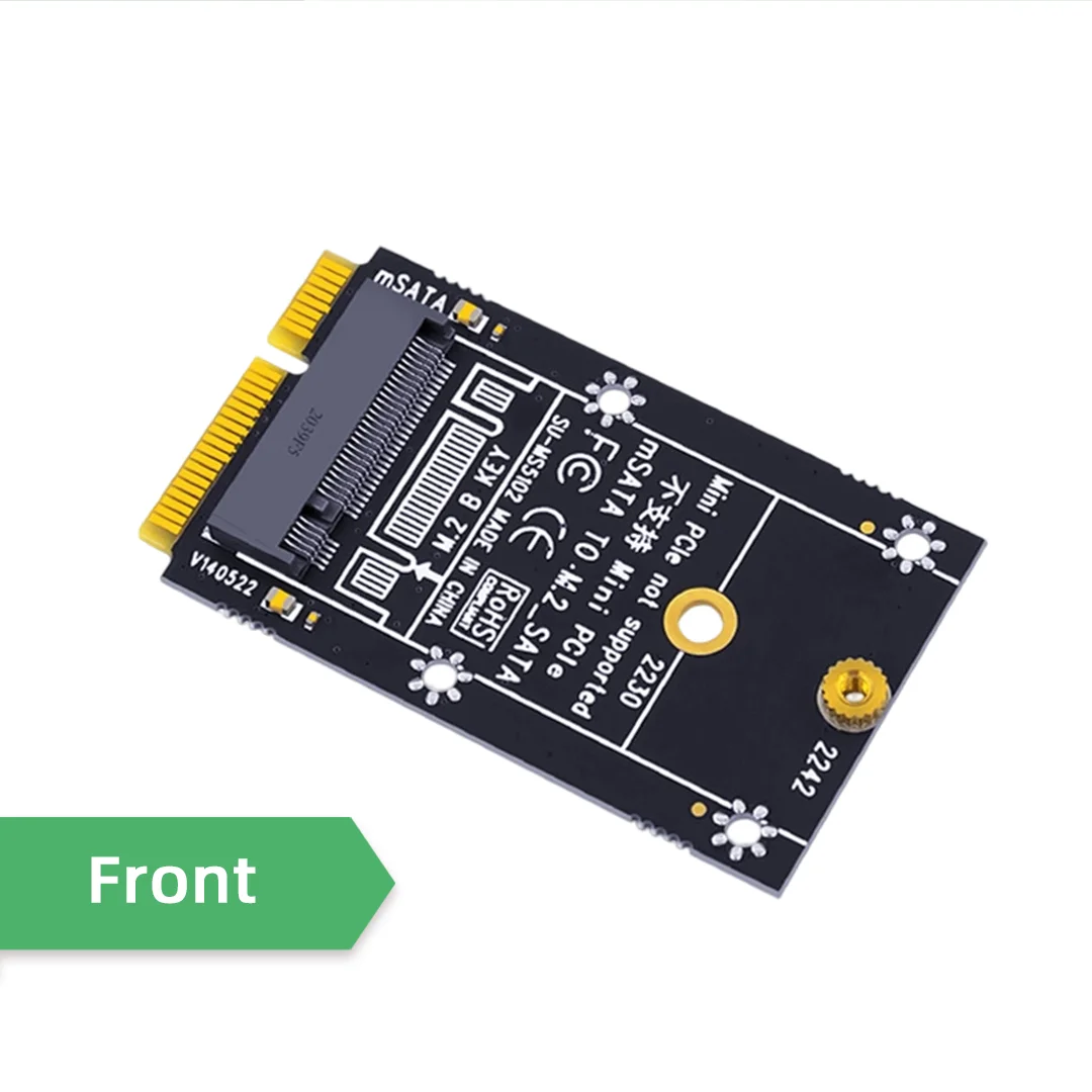 MSATA to M.2 SATA Adapter Card MSATA to NGFF Converter SSD Expansion Card Support 2230 2240 M.2 SATA SSD