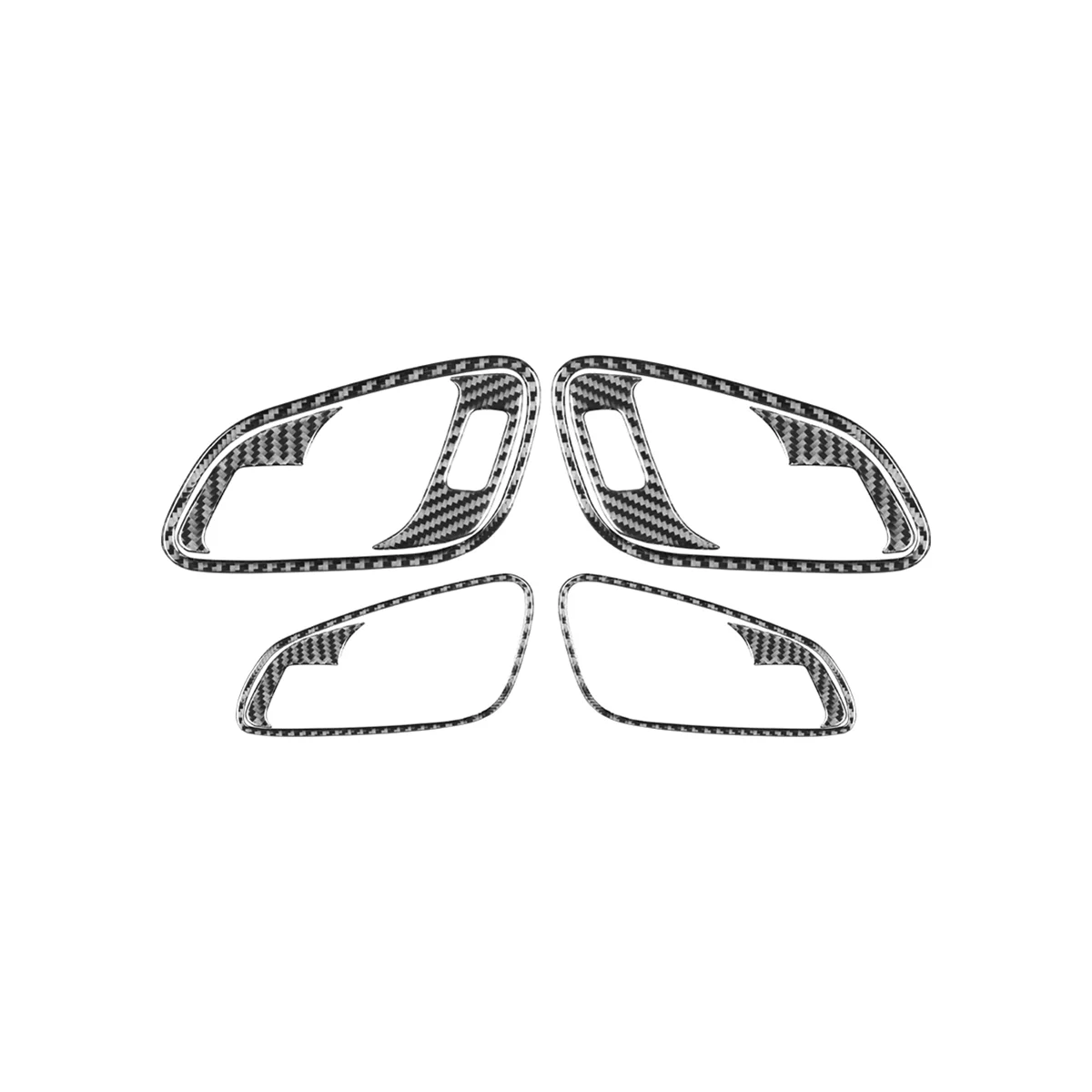 

For 2015-2022 Soft Carbon Fiber Car Door Handle Cover Frame Sticker Trim Interior