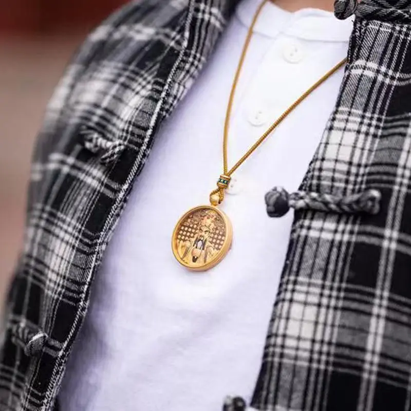   مجموعة التنين الجديد Wuye الصينية القديمة قلادة سحرية محظوظ فورتشن تذكار آمن