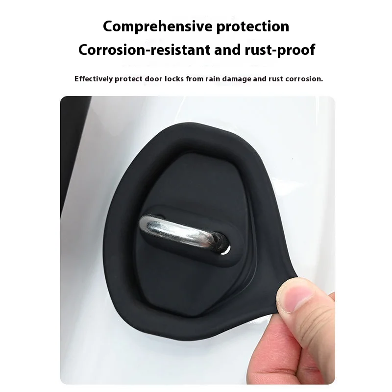 4PCS Door Damper Rubber Sleeve Protective Pad Lock Shock Absorption Auto Buffer Anti-collision Paste Car Accessories