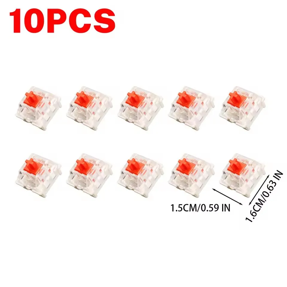 10/30 Stuks 3Pin Vervanging Mechanische Toetsenbord Schakelaar Blauw Rood Bruin Kleur DIY Toetsenborden Clicker Key voor LED Gaming Toetsenborden