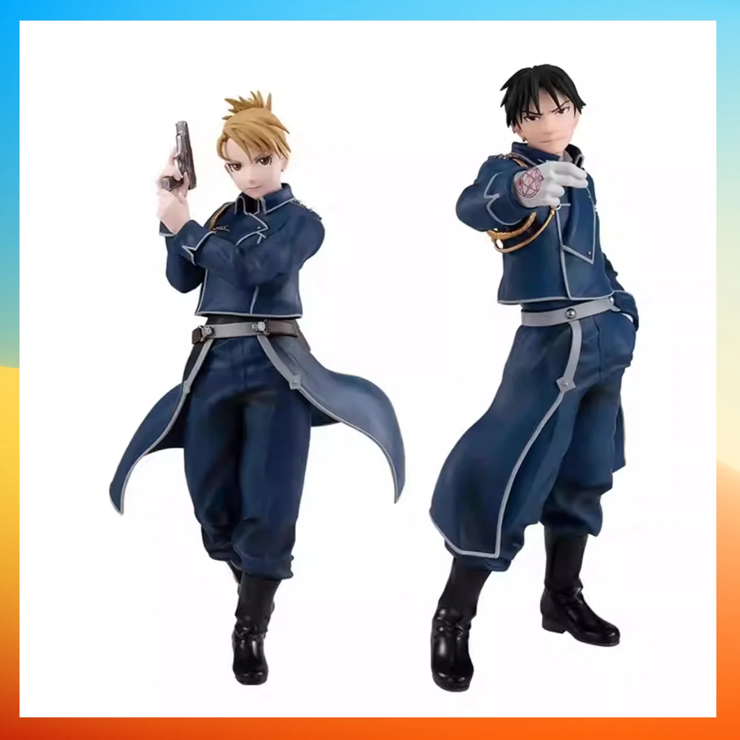 

Genuine Fullmetal Alchemistfa Roy Mustang Riza Hawkeye Statue Model Figurine Toy Gift