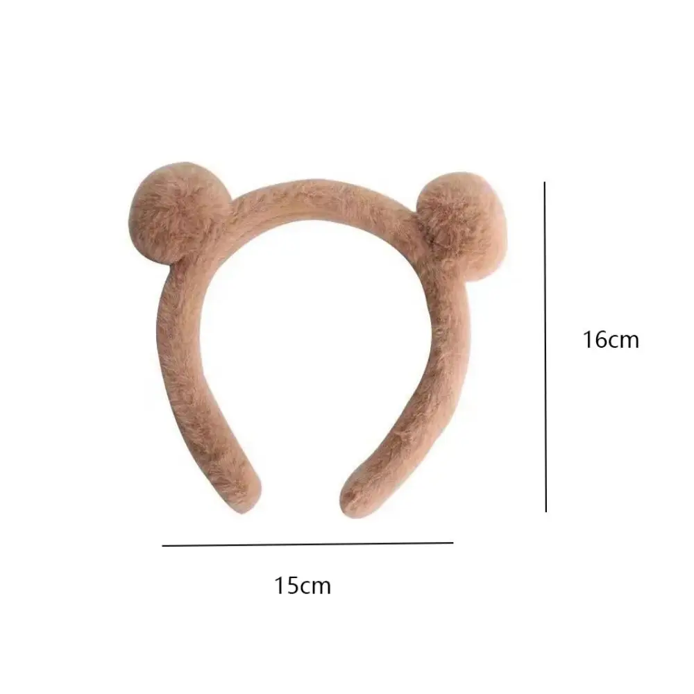 Cute Cartoon Plush Bear Ear Hair Bands Women Hair Hoop Non-slip Headdress Headband 2 Colors High Quality Hair Accessories