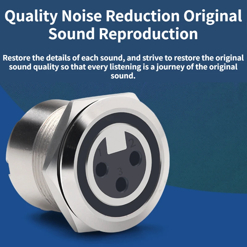 C-type female XLR welded socket network module audio module metal circular thread zinc alloy