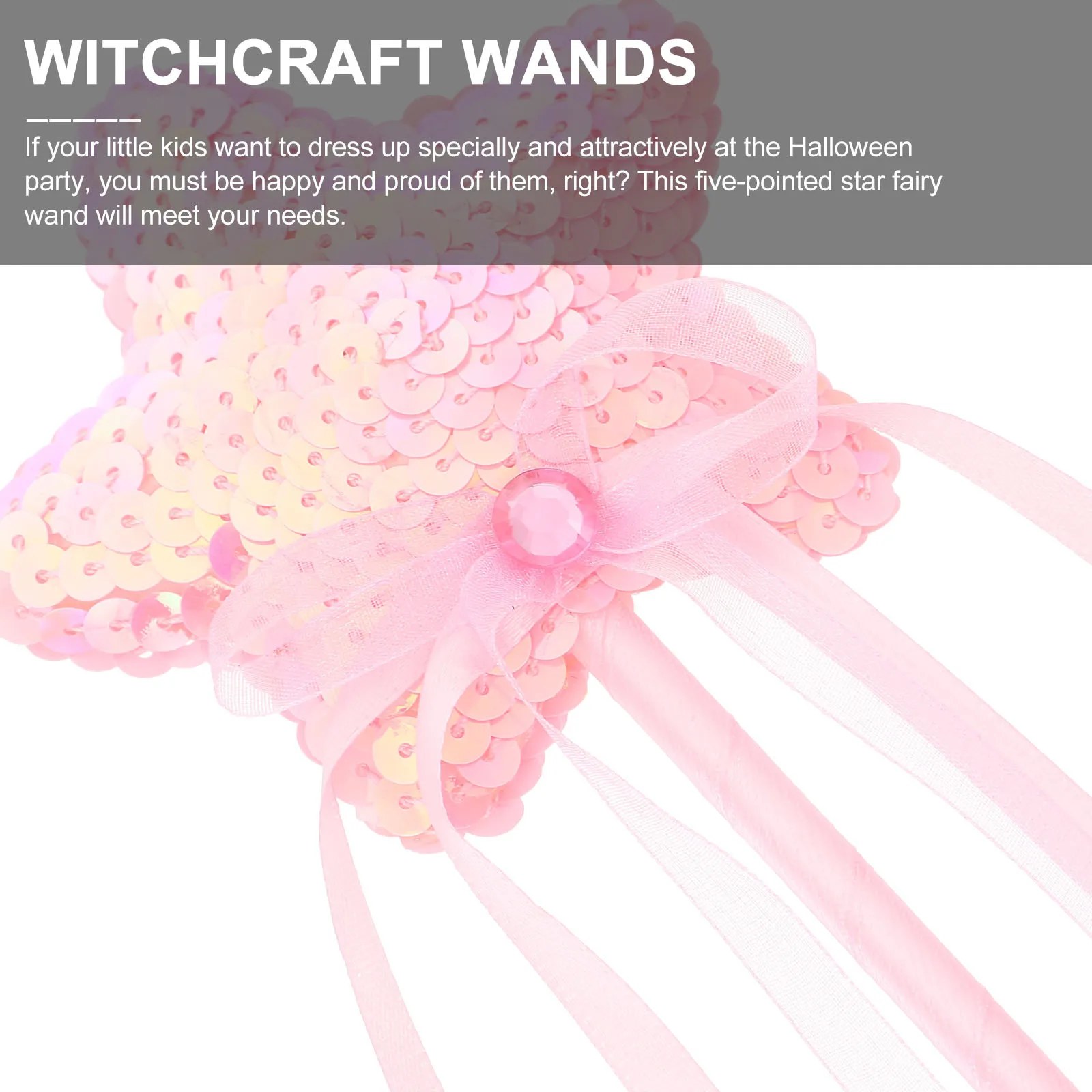 2Pcs 눈길을 끄는 별 모양 요정 지팡이 할로윈 의상 액세서리 어린이를위한 내구성 코스프레 공연