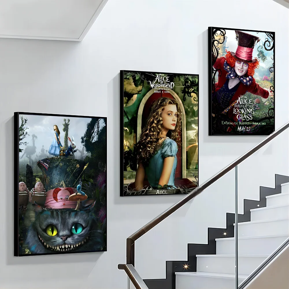 MovieIn Wonderland Alice A-Adventures Poster Paper Print Home Living Room Bedroom Entrance Bar Cafe Art Painting Decoration